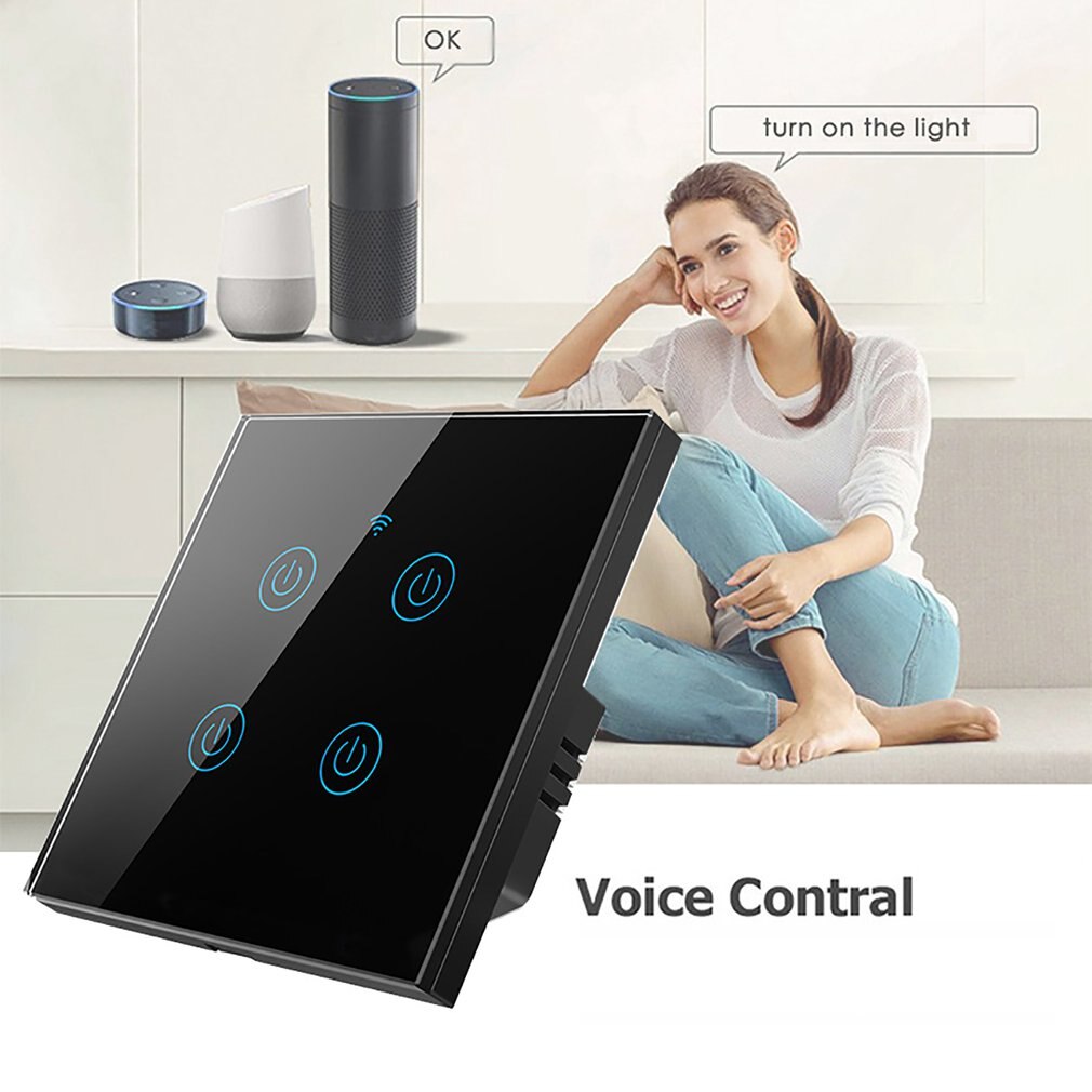 Wifi Touch Schakelaar Voice Control Remote App Controle Power Off Bescherming Timing Strakke Intelligente Switch