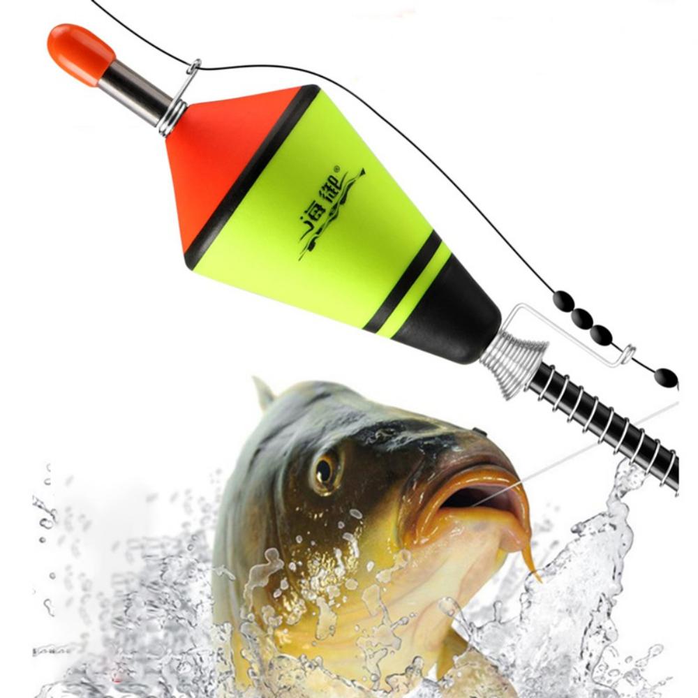 Flotador automático portátil para pesca de Río y Lago, conjunto de acero inoxidable para pesca de carpa, boya Vertical, dispositivo de alarma para mordedura