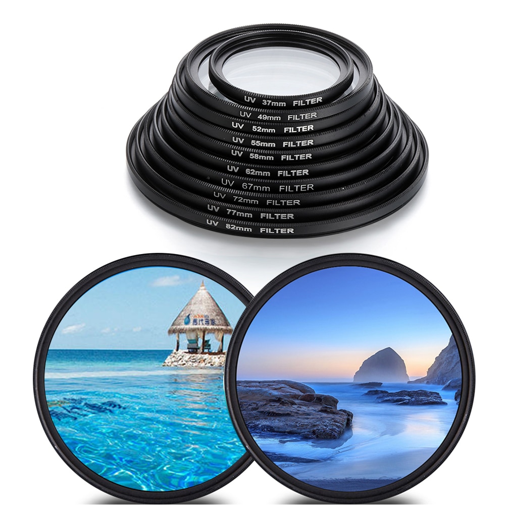 Cámara UV filtro redondo DSLR lente clara 49MM 52MM 55MM 58MM 62MM 67MM 72MM 77MM accesorios de cámara
