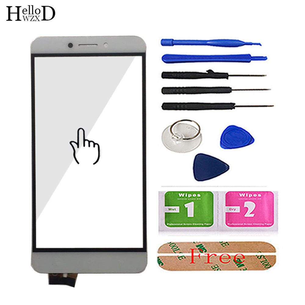 Digitalizador de Sensor de Cristal frontal de pantalla táctil para Letv le 1s X500 X501 X502, herramientas de digitalizador de Panel de Sensor de pantalla táctil: White With Tools