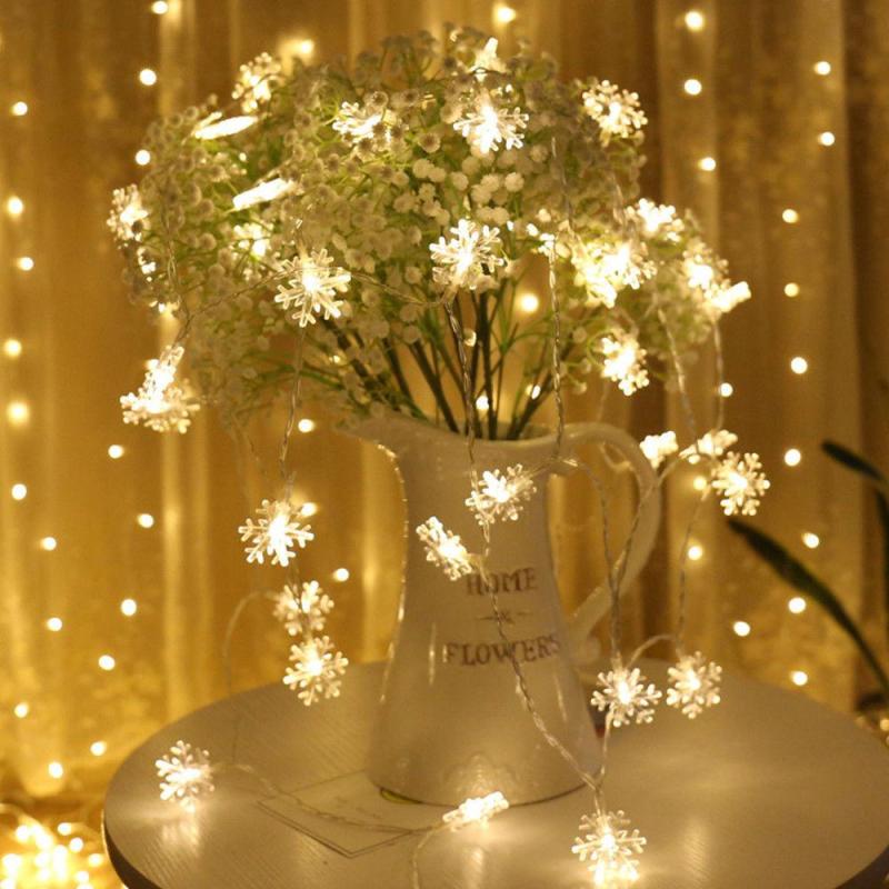 2M/3M Sneeuwvlok Lichtslingers Kerstboom Muur Deur Bruiloft Jaar Christmas Party Fairy Led Light kamer Home Decor Verlichting