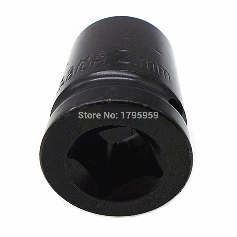 21mm 6 Point Metric Wrench Socket 1/2" Inch Shallow Square Drive Impact Socket Tool for Impact Guns & Air Ratchets