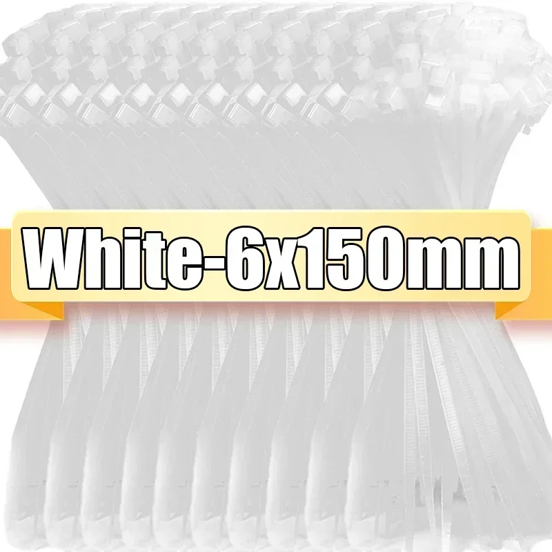 100/1000pcs Releasable Nylon Cable Ties Reusable Adjustable Self-locking Loose Slipknot Zip Tie Organizer Binder Lock Straps: 5x150mm / Orange