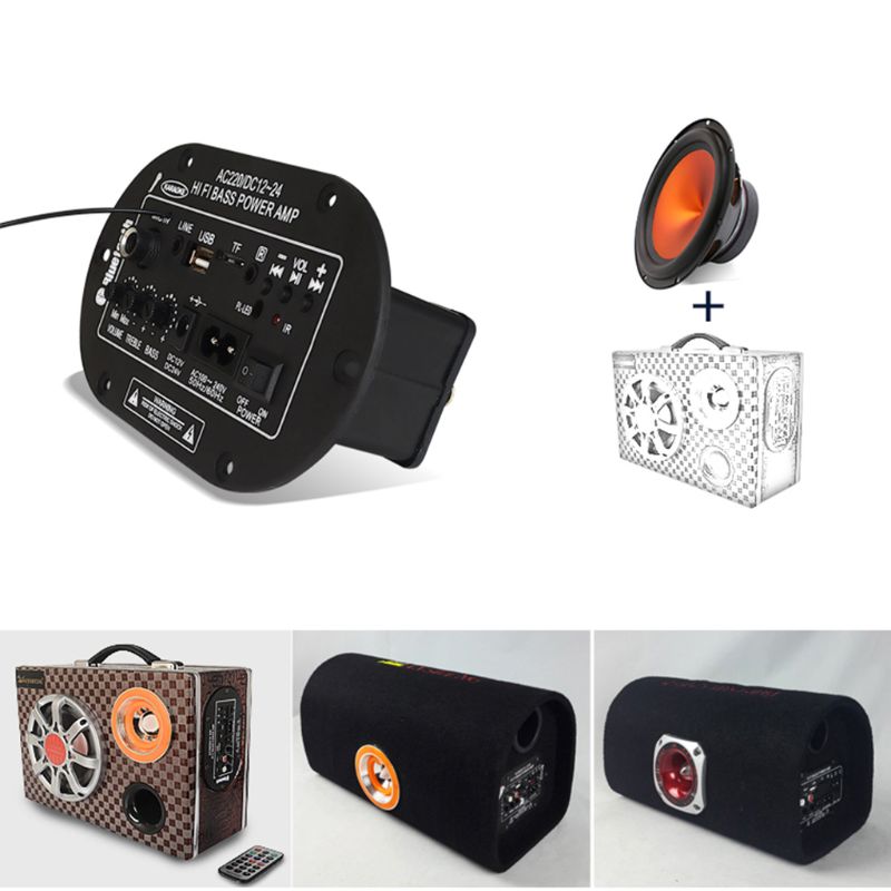 25w forstærker board bluetooth forstærker usb fm radio tf afspiller subwoofer kit