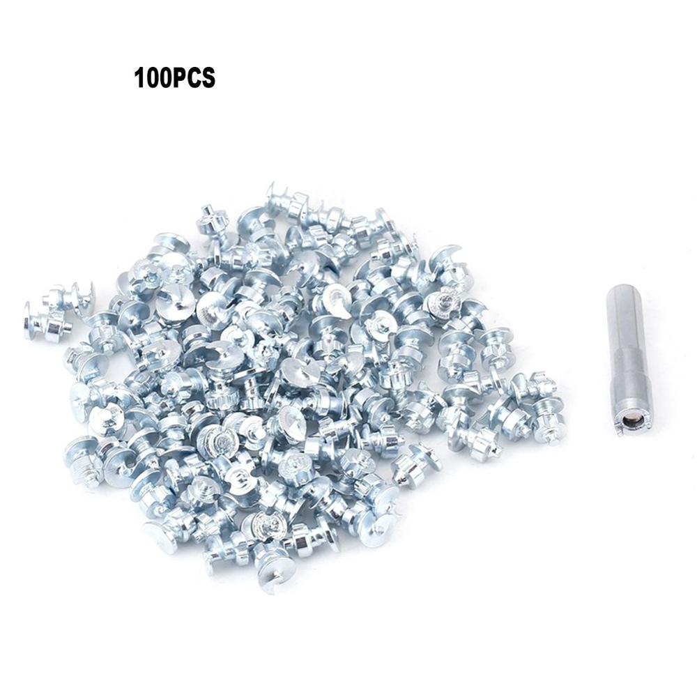 100 Pièces De Pointes De Pied De Sac (clous Ronds) En Argent - 8mm De Diamètre - Pour Réparation Et Décoration Cuir, Sacs, Vêtements - DIY Et Artisanat