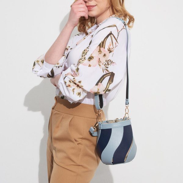 Women Shoulder Bag Multi Color Bucket Luxury Handbag Tote Crossbody Season Girl Clutch Cумка Женщина: Dark Blue - Light Blue