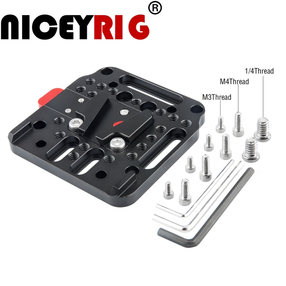 Niceyrig câmera equipamento placa de bateria v-lock conjunto kit de liberação rápida base no padrão v-lock foto acessórios da câmera