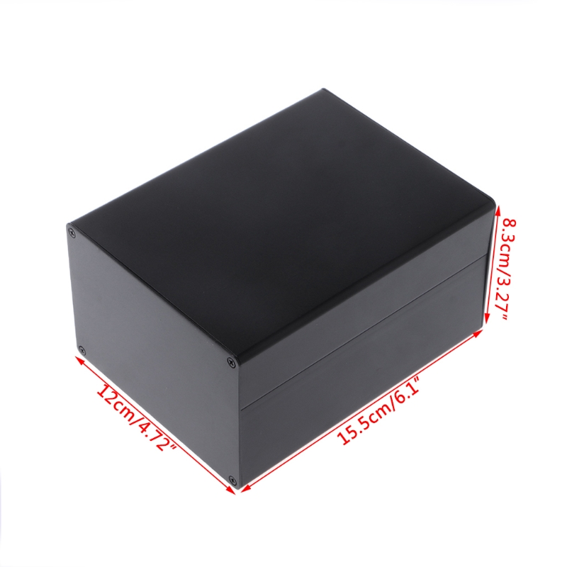 Aluminium Behuizing Diy Project Case Power Junction Box 155X120X83 Mm Zwart