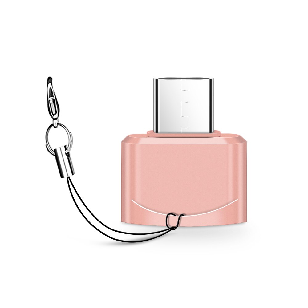 USB 3.0 Type-C OTG Adapter Micro USB OTG Converter For Xiaomi Huawei Samsung oneplus 7 Mouse Keyboard USB Flash Disk Adapter OTG: Rose Gold 1