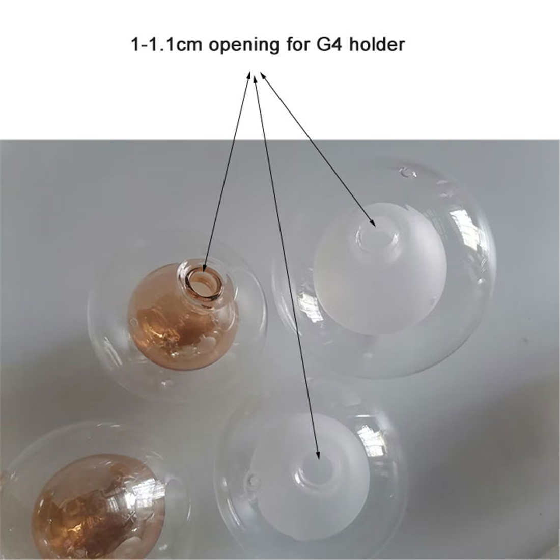 1/4/8pcs Pack 1cm opening globe G4 glass shade replacement D8cm D10cm 11mm fitter round glass lampshade cover for chandelier