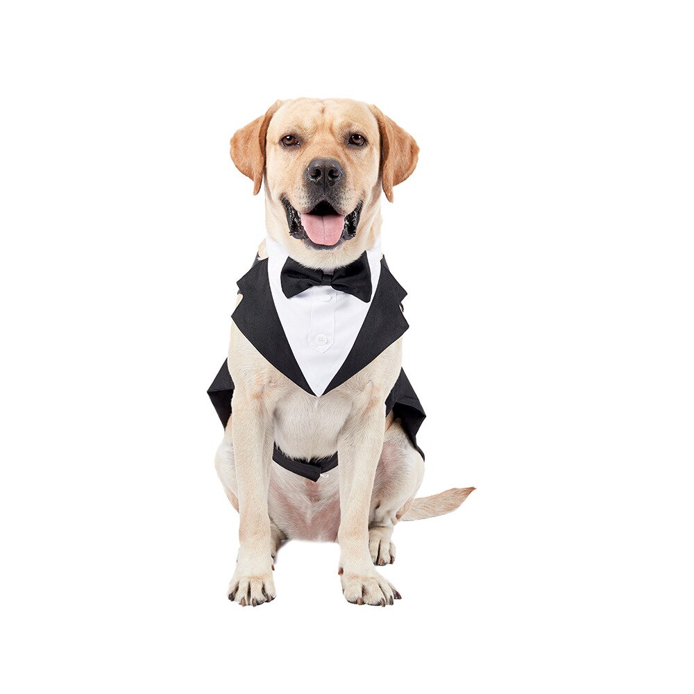 Smoking Pak Hond Shirt Puppy Pet Stijlvolle Pak Vlinderdas Kostuum Bruiloft Formele Smoking Pet Bow Tie Tuxedo Party Show bruiloft Pak
