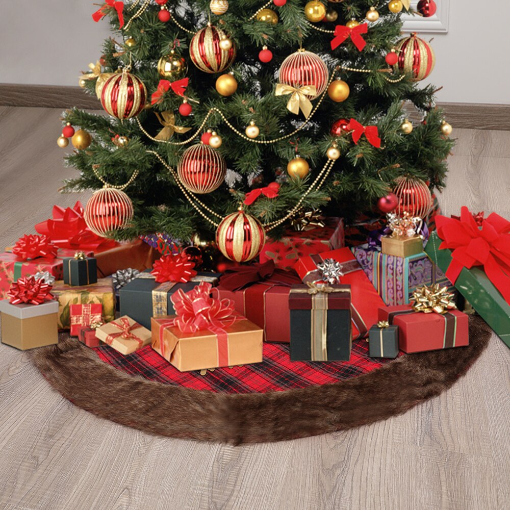 Kerstboom Rok Kerstboom Rok Kerst Decoraties Dikke Pluche Rand Boom Xmas Ornamenten Huishoudelijke Implementeert