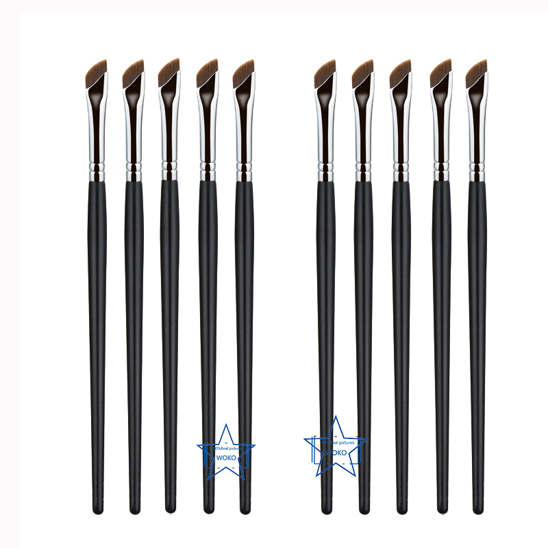 Eyeliner-Pinsel mit abgewinkelter Klinge, dünner Augenbrauenpinsel, Sichel-Eyeliner, flüssiges Gel, Eyeliner-Pinsel, dünner abgewinkelter Eyeliner, machen-hoch-Werkzeug: Grau