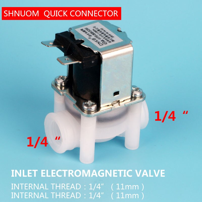 Électrovanne à filetage interne 1/4 "DC24V RO purificateur d'eau, vanne électromagnétique d'entrée CNKB-FPD-360B, Type normalement fermé