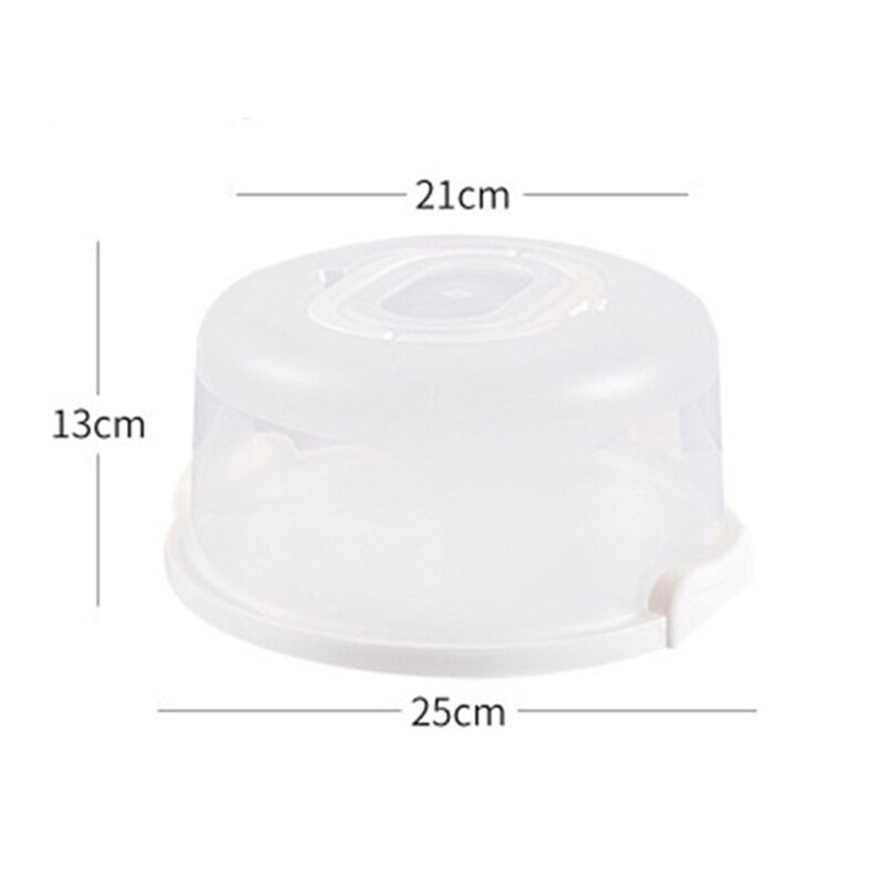 6/8/10 Inch Cake Carrier Portable Plastic Pastry Storage Box Dessert Container Cover Case Fruits Vegetables Storage Boxs: 6inch White