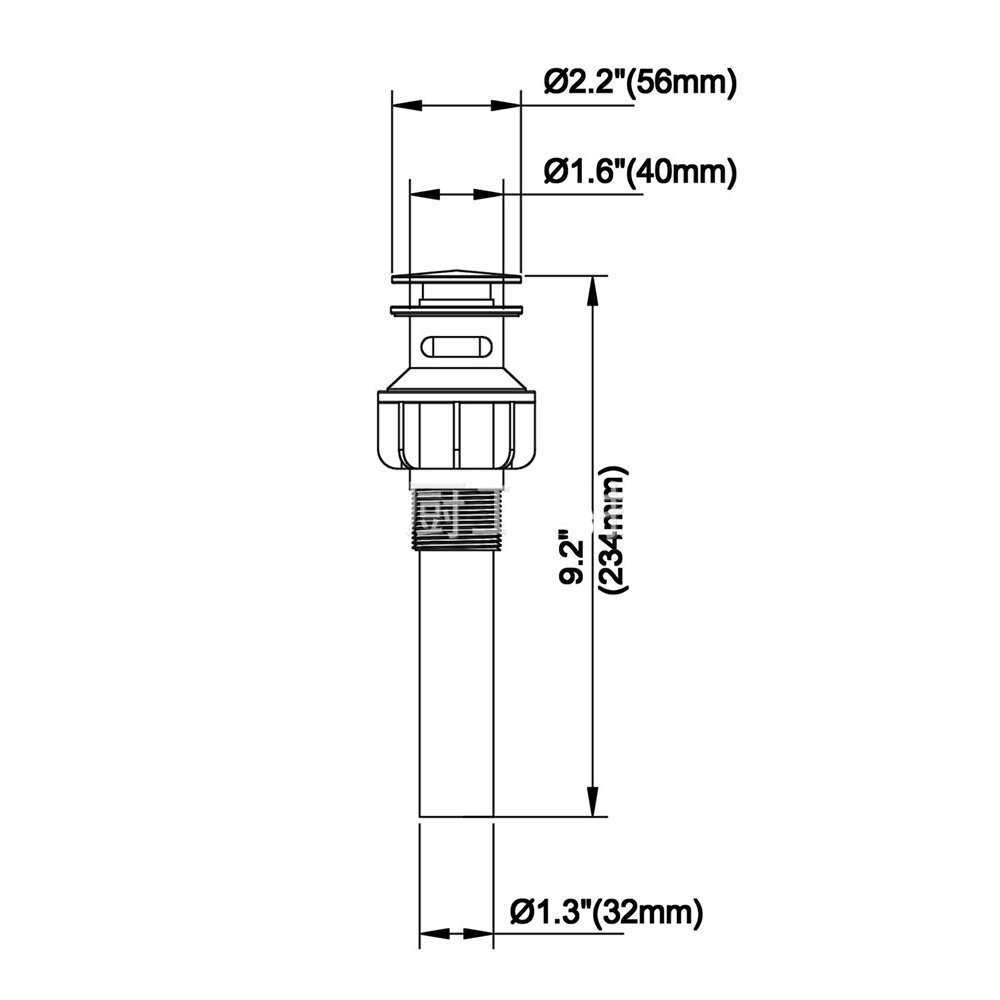 Pop Up Drain Stopper with Overflow, Push and Seal Pop Up Drain Stopper for Faucet Vessel, Bathroom Sink Drain Assembly