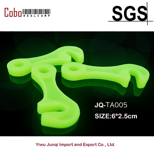 10 stk/parti natlysende campingtelt låse snor reb fastgørelsesanordning fyr line strammere