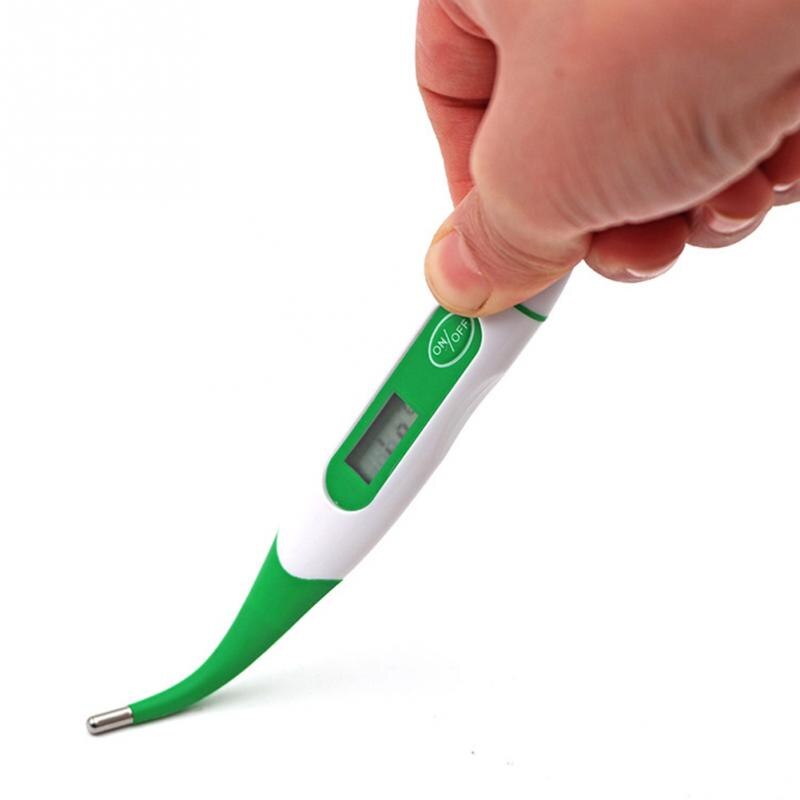 Digital Pet Thermometer Soft Tip Pigs Cattle Battery Powered LCD Display Fast