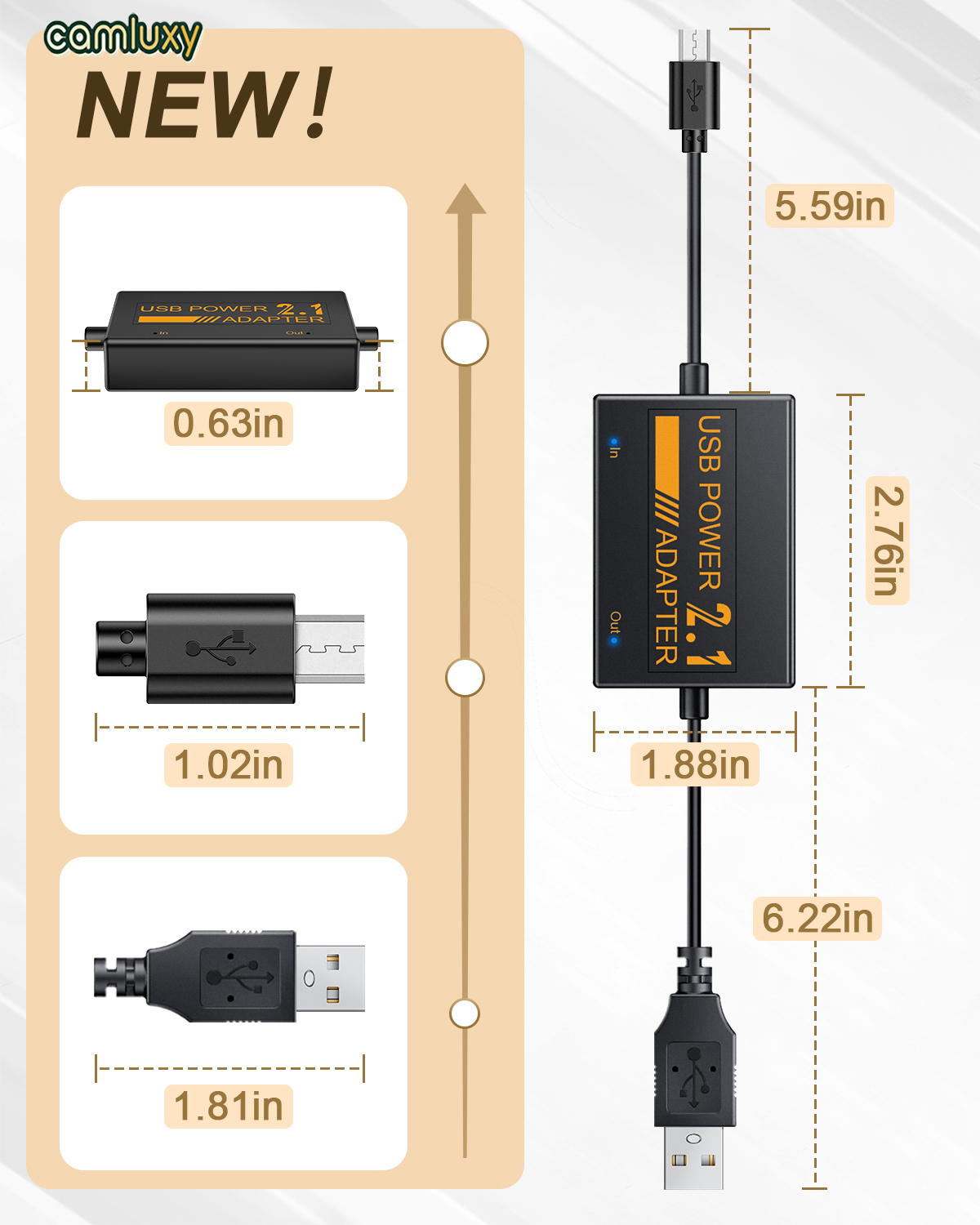 Firestick Power Source Camluxy USB Power Cable 1800mAh Battery Supply Usb... – Grandado