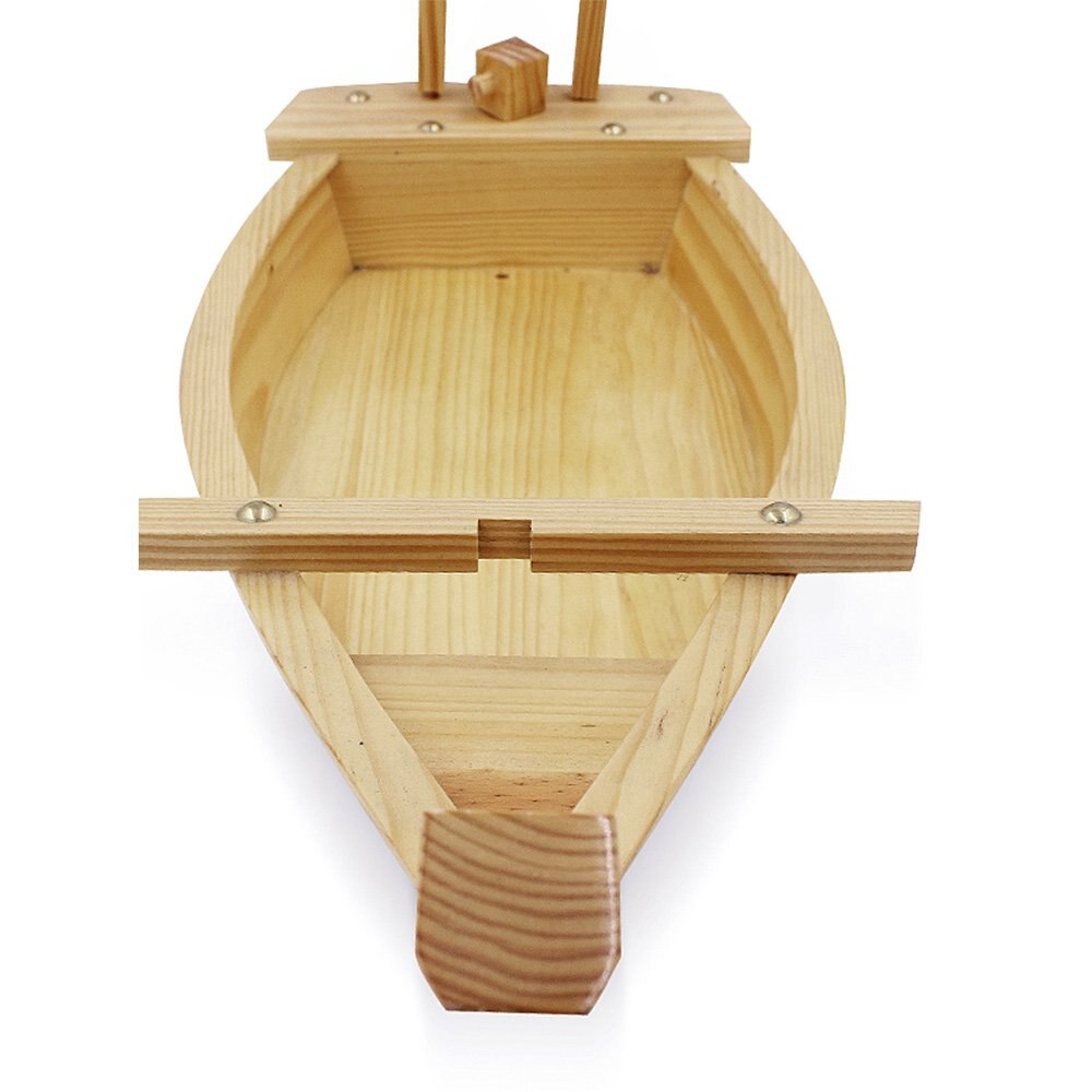 Wooden Sushi Tray Serving Boat Plate Large Size 50cm For Restaurant