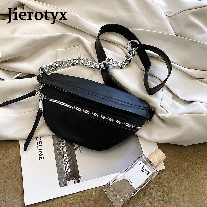 JIEROTYX Waist Bag Belt Bags For Women Bum Fanny Pack Travel Hip-Hop Pouch Waist Bags Ladies Wallet Support