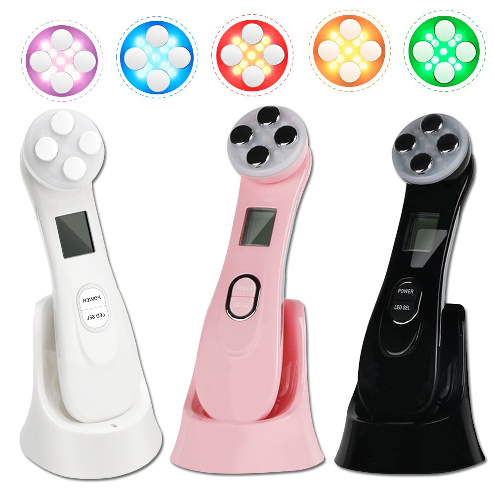 Schönheit Maschine ems Mesotherapie Elektroporation Gesicht Haut RF Radio Frequenz Gesichts LED Photon Hautpflege Gerät Facelifting Ziehen