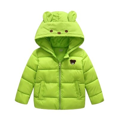 Nouveaux enfants coton vêtements enfants manteau de coton: Vert / 12M