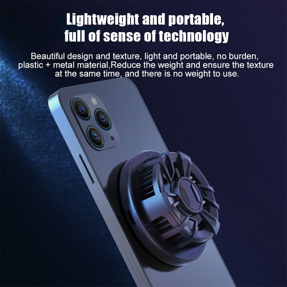 Universal Magnetic Semiconductor Radiator Portable Mobile Phone Game Cooling Fan Mute Heat Sink For IOS Android Phones Tablets