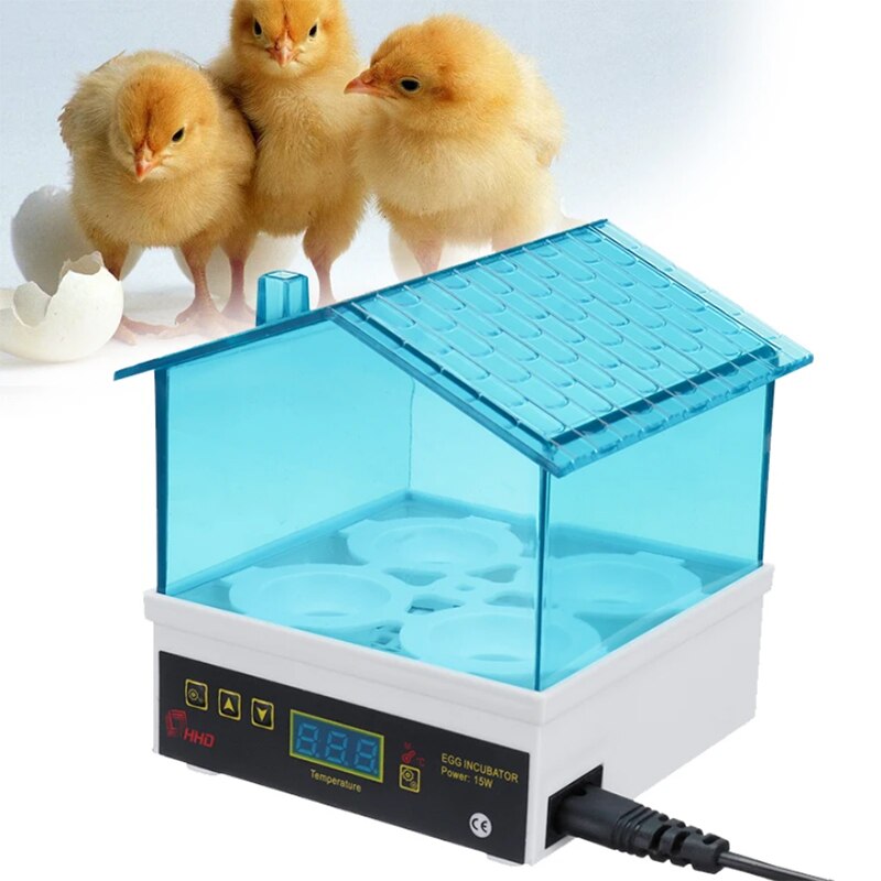 Automatic Digital HHD 4 Eggs Incubator Mini Hatcher Machine Poultry Fully Household Egg Hatching Breeding Machine Small Brooder