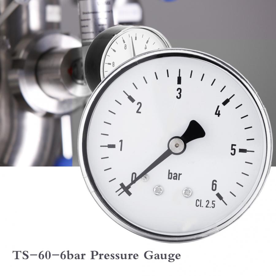 Pressure Gauge 1pc 1/4 "High Precision Miniature Dial Air Pressure Gauge NPT Thread for Air-Oil Liquid Water