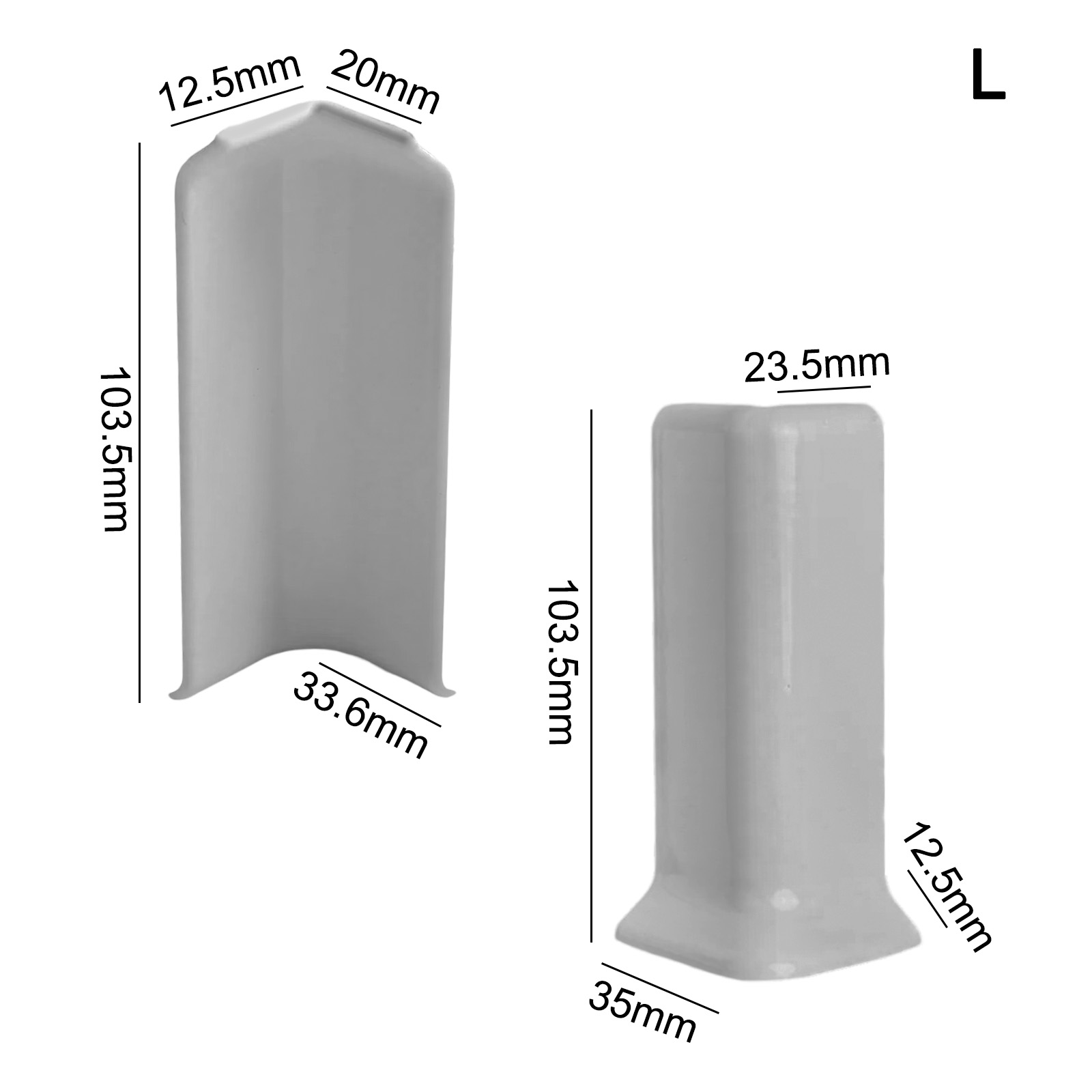 Plint hoekblokken voor 10 cm hoogte plint muurbasis hoekbekleding afdichtingsstrips accessoires