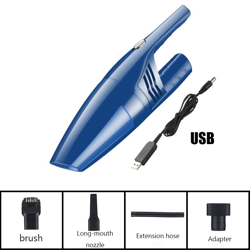 TOMULE car cleaning tools The upgraded version of the car vacuum cleaner with high suction and wet and dry 12V high power: Wireless blue