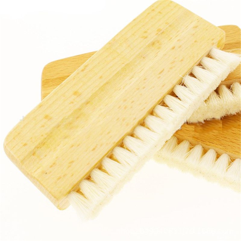 LP Vinyl Record Cleaning Brush Anti-static Goat Hair Wood Handle Brush Cleaner for Cd Player Turntable Tools Kit