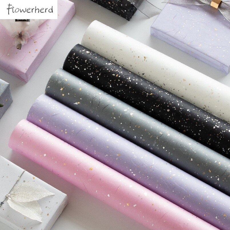 10pcs/lot Sequin Tissue Paper Gold Silver Wine Clothing Packing Flower Wrapping Paper Packaging Craft Paper Scrapbook Paper