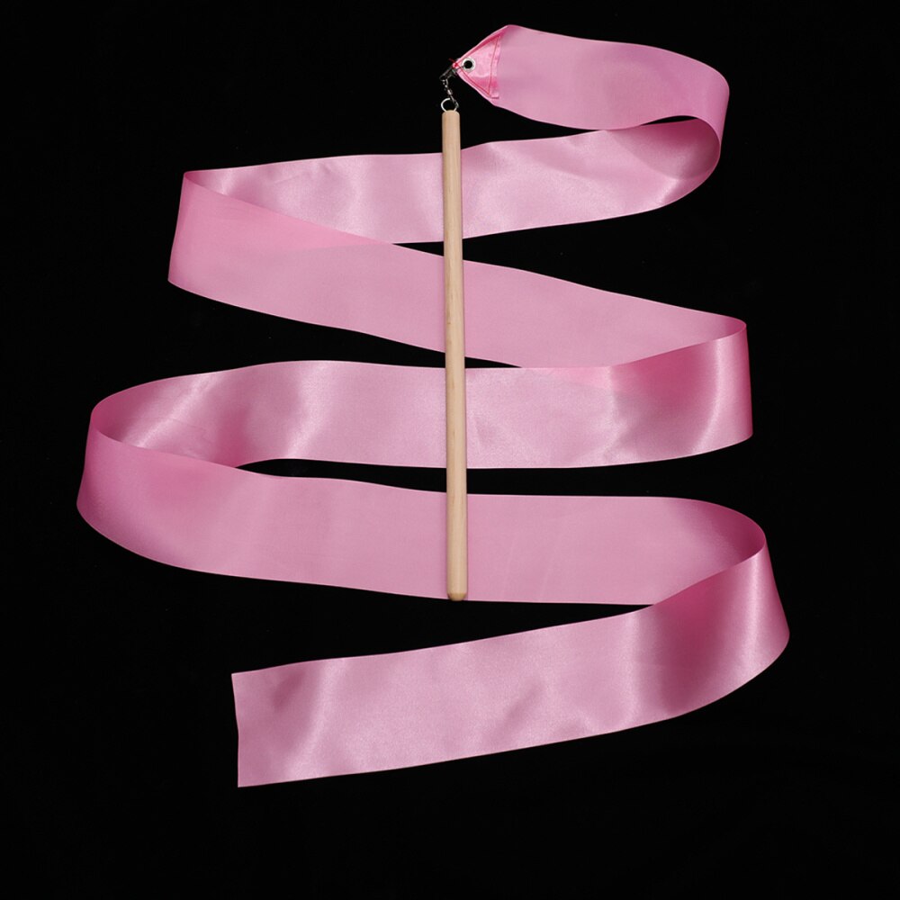2Pcs 2m Colorful Rhythmic Gymnastics Ribbon Dancing Gymnastics Ribbon Dancing Streamers for Kids Children (Red): Pink