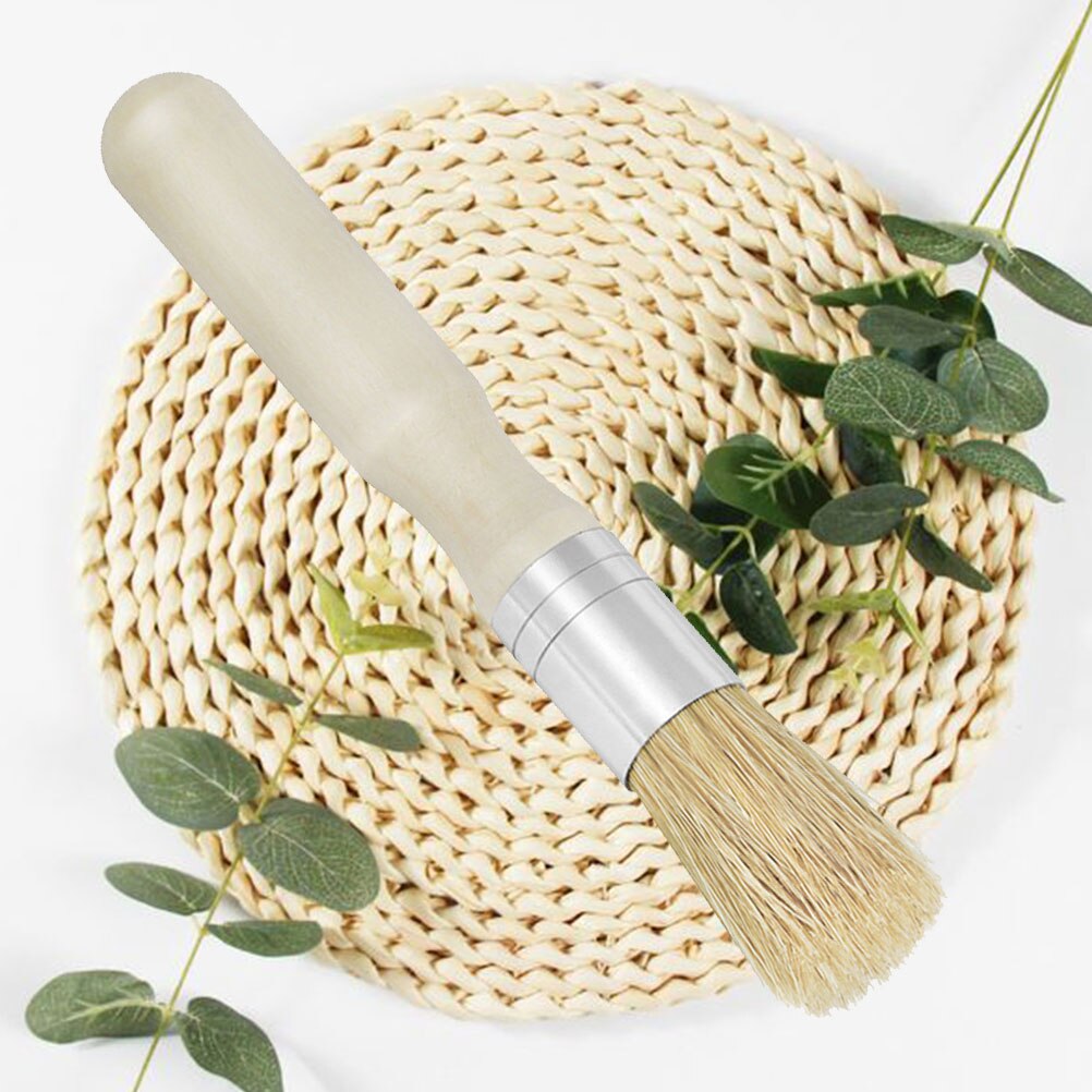 Pincel plantillas de cabeza redonda mango de madera cepillo pequeño cerdo CRIN pintura pincel pintura al óleo acrílica suministros