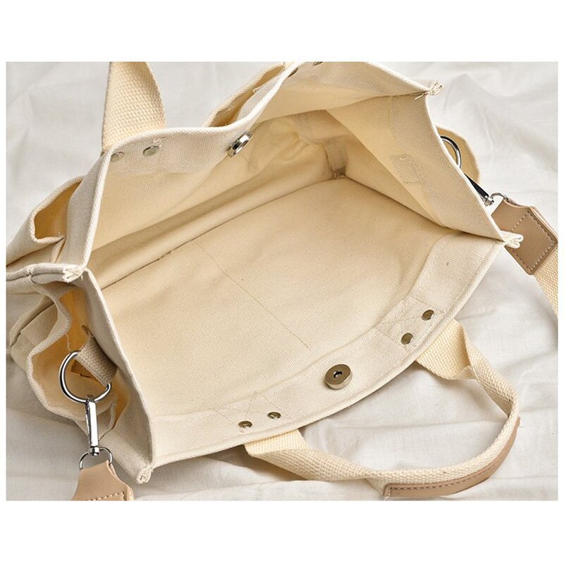 Canvas Bag Reusable Shopping Bags Grocery Tote Bag Cotton Daily Use Handbags Women Casual Handbag