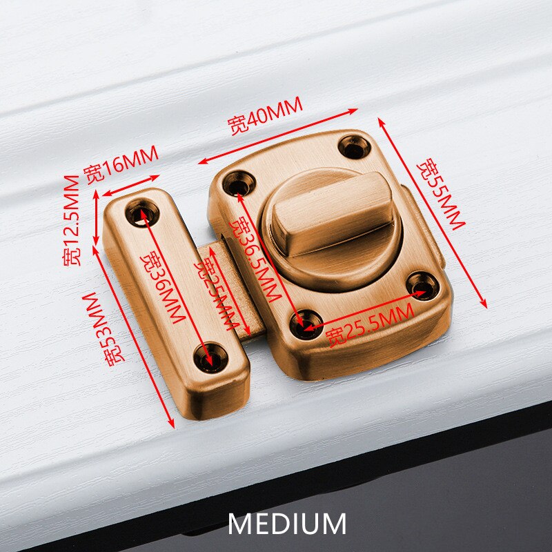 Universal Door Latch Gate Latch Security Sliding Door Lock Door Bolt Zinc Alloy with Screws Latch: D2