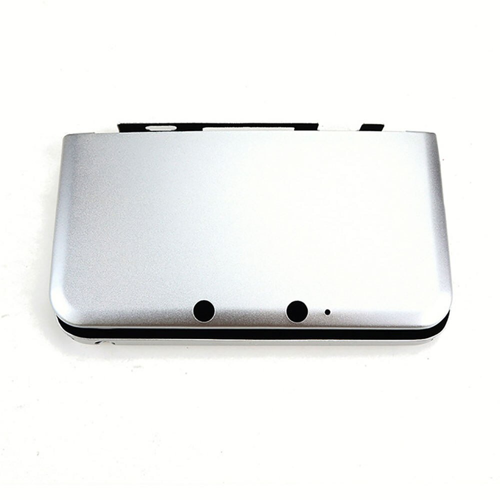 JCD inferior superior A & E Cubierta de la placa frontal de aluminio de Metal duro caja de carcasa protectora enfundada Shell para 3DS XL le carcasa Shell: Plata