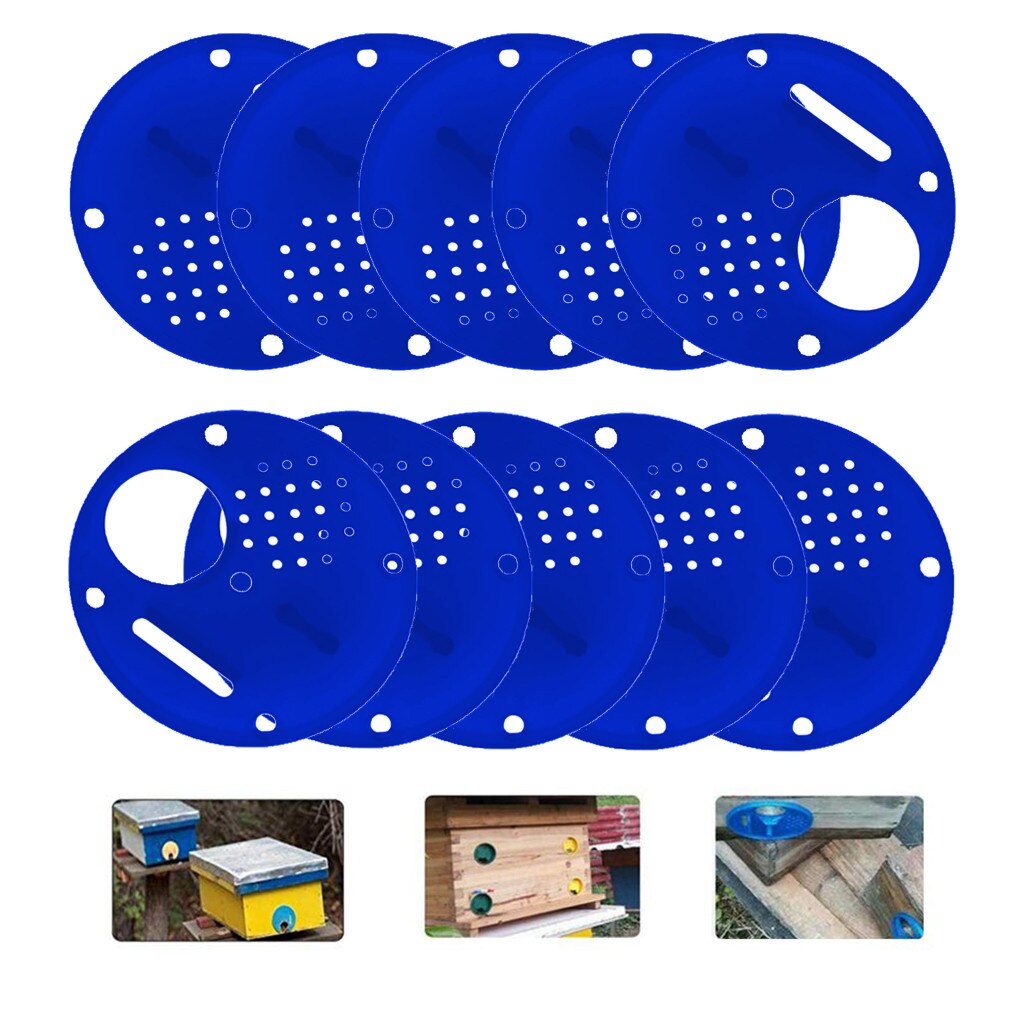 20pcs Supplies Equipment Entry Beehive Bee Box Door Entrance Gate Anti-escape Beekeeper Tool Plastic Hive Bees Tools Accessories: Blue 