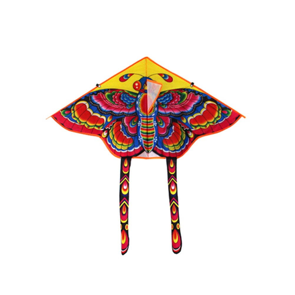 1Pcs Kids Medium Vlinder Kite Traditionele Outdoor Kleurrijke Vlinder Opvouwbare Kite Speelgoed Recreatie Speelgoed 50 Cm