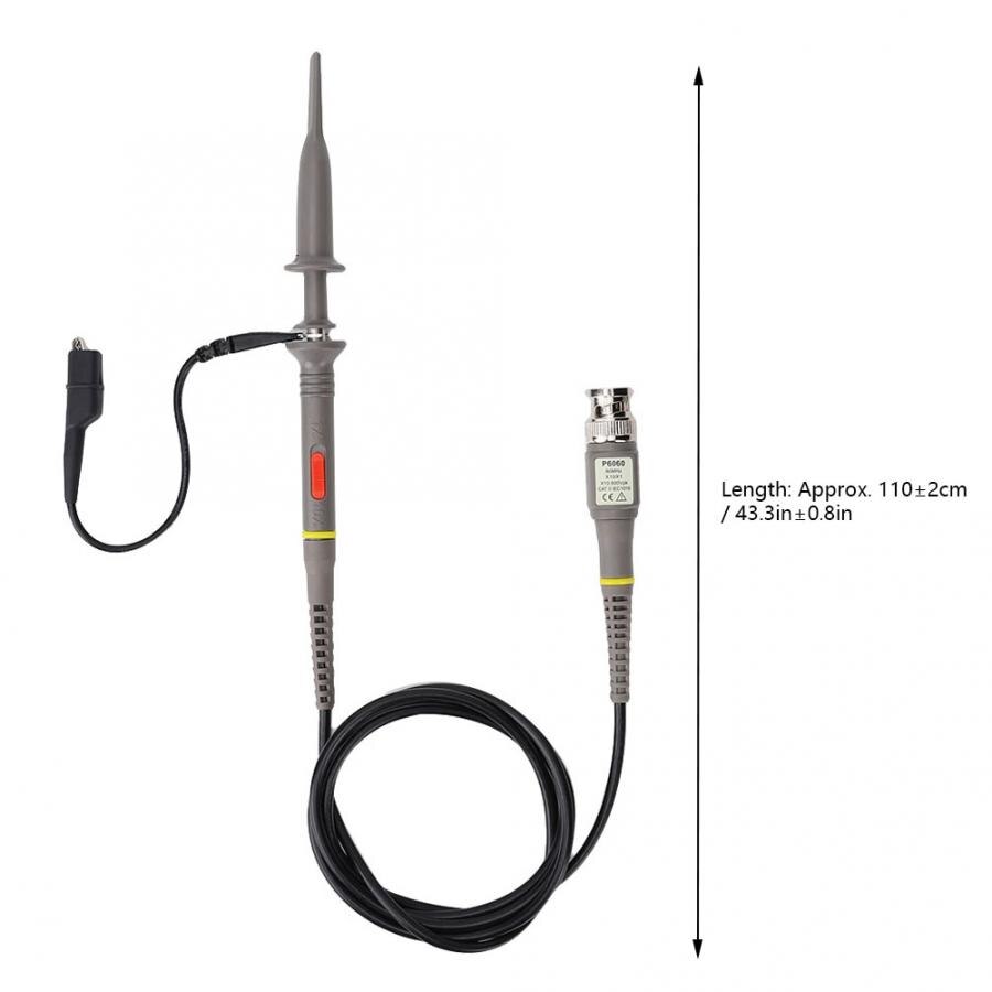 60MHz Bandwidth Oscilloscope Test Probe with 1:1/10:1 Attenuation Oscilloscope Accessories