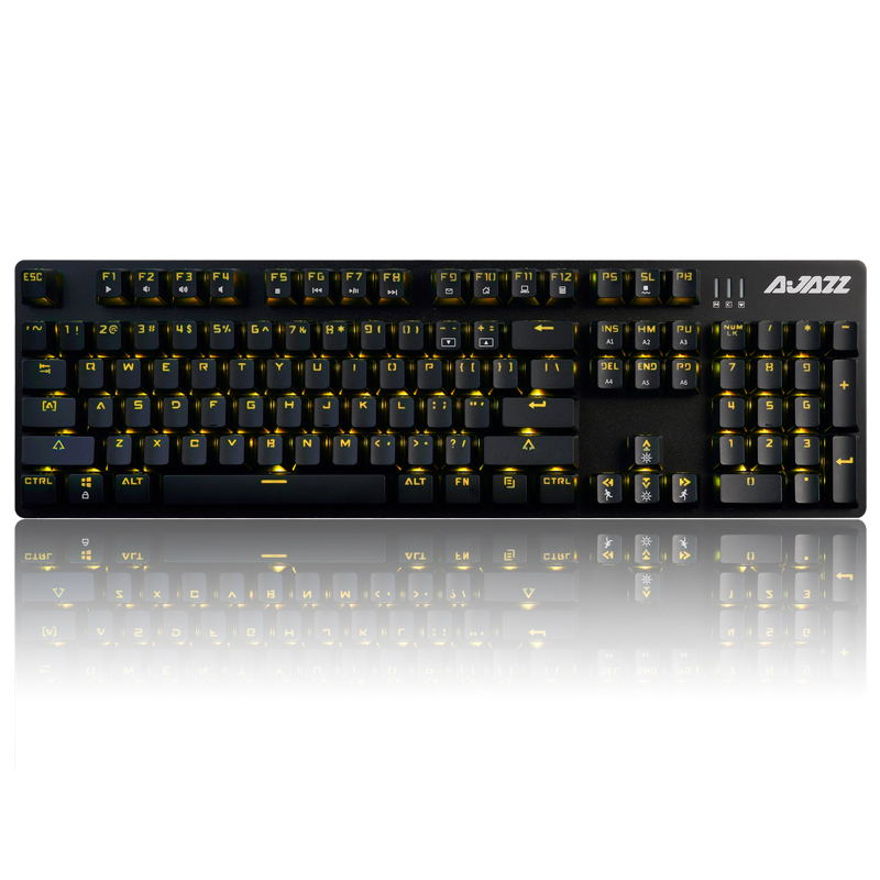 Ajazz ROBOCOP verdrahtete mechanische tastatur Spielen tastatur hintergrundbeleuchtung Anti-geisterbilder N-Schlüssel rollover Braun/Schwarz/verrotten /blau Schalter: Schwarz-2 / Braun schalten