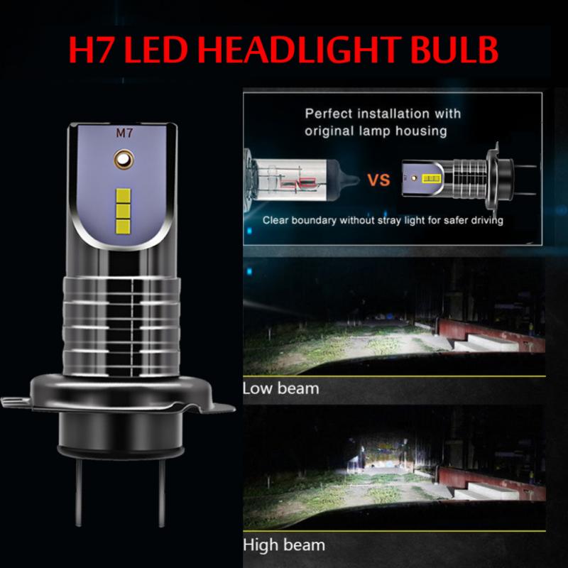1 paar Auto scheinwerfer H7 LED Xenon scheinwerfer birne Bausatz Xenon scheinwerfer birne 6000K weiß Scheinwerfer Lampe