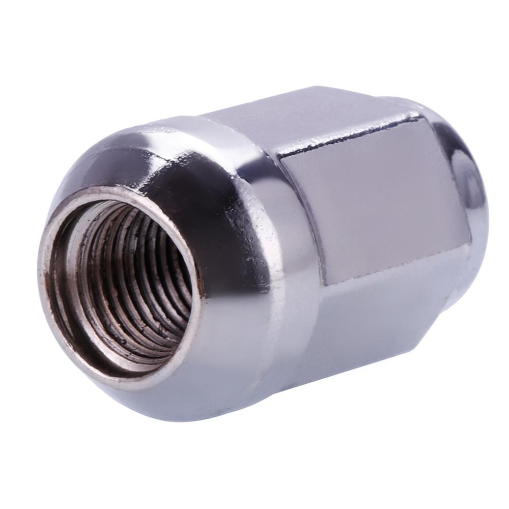 20Pcs/set Wheel Lug Nuts M12x1.25 Closed End Bulge Acorn Cone Seat Chrome 1.37" Tall Hex