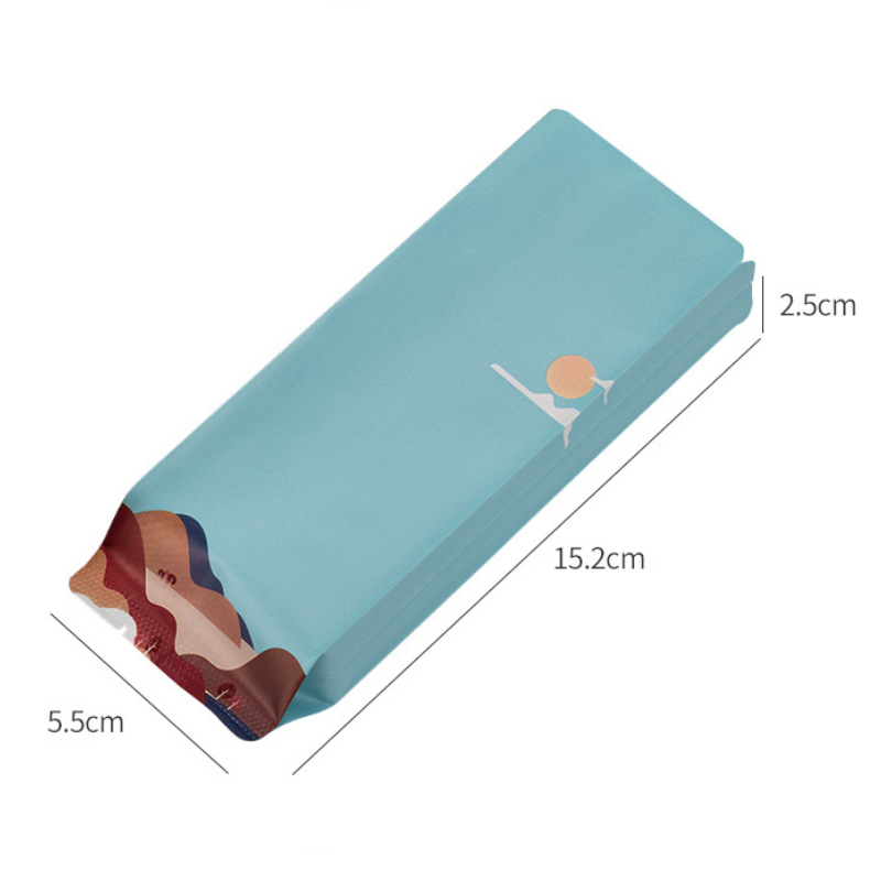 Sachets de thé en aluminium 100 pièces/lot sachets d&#39;emballage thermoscellés sous vide sachet d&#39;aluminium Mylar pour café alimentaire: light blue A
