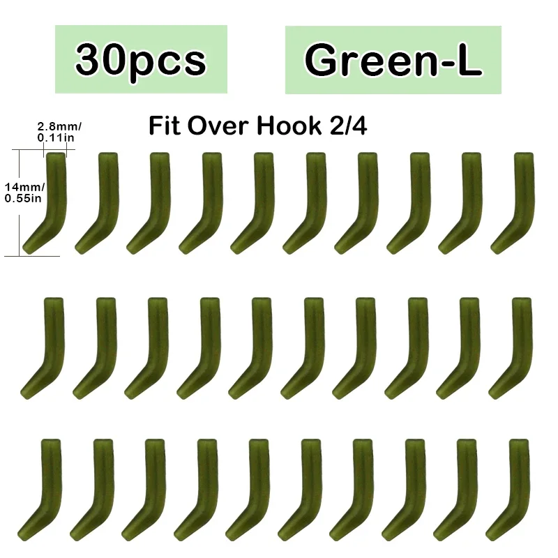 30pcs Carp Fishing Hook Kickers D Rig Kicker Aligners Hooks Sleeves Rigs All Colors Accessories End Terminal Tackle: Orange