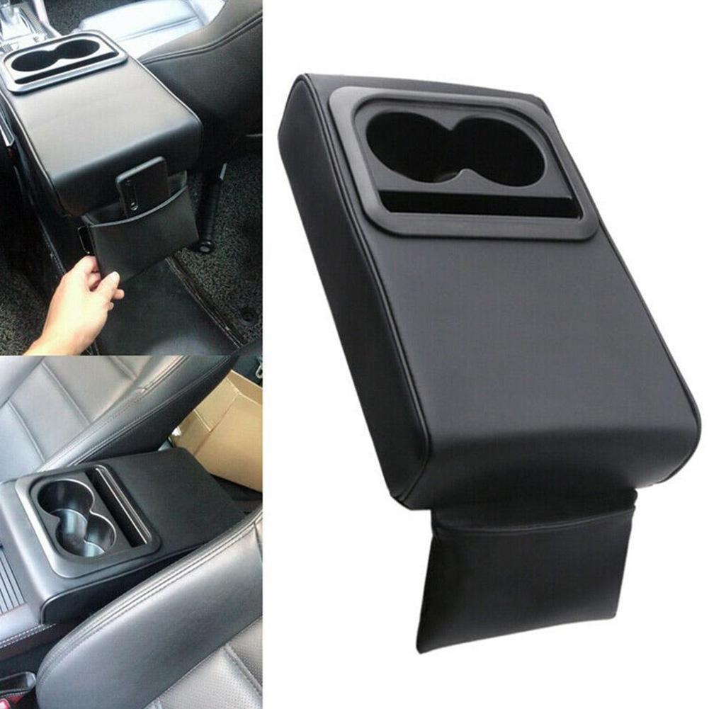 1PCS Car Armrest Cushion Box With Cup Holder Rear Seat Increased Elbow Support Car Armrest Holder Vehicle Arm Cushion Storager