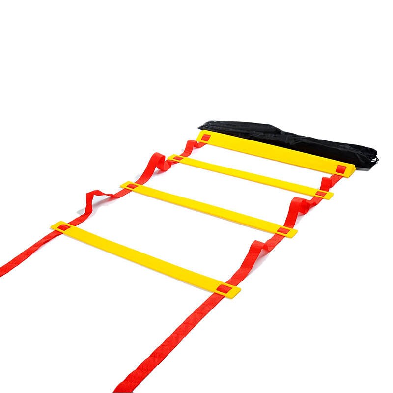 20 Rungs 10m Nylon Strap Agility Ladder Soccer and Football Speed Training Ladder With Carry Bag Fitness Equipment Ladders: Red Strap