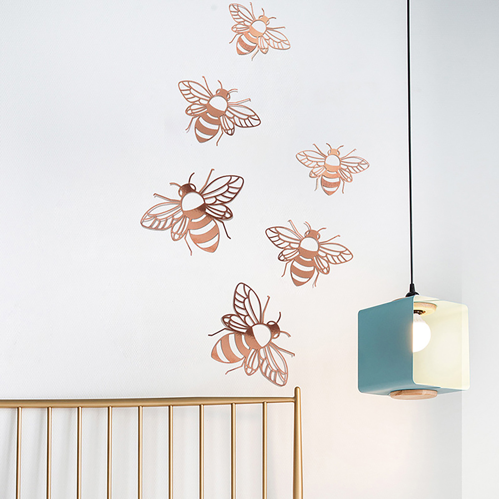12Pcs Hollow Bee Muurstickers Woondecoratie Feestelijke Party Arrangement Karton Woondecoratie Venster Decals Home Decor